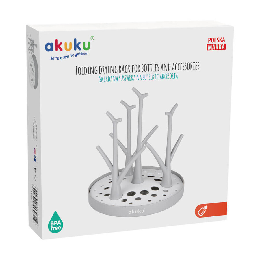 Akuku, secador plegable para biberones y accesorios, 1 pieza