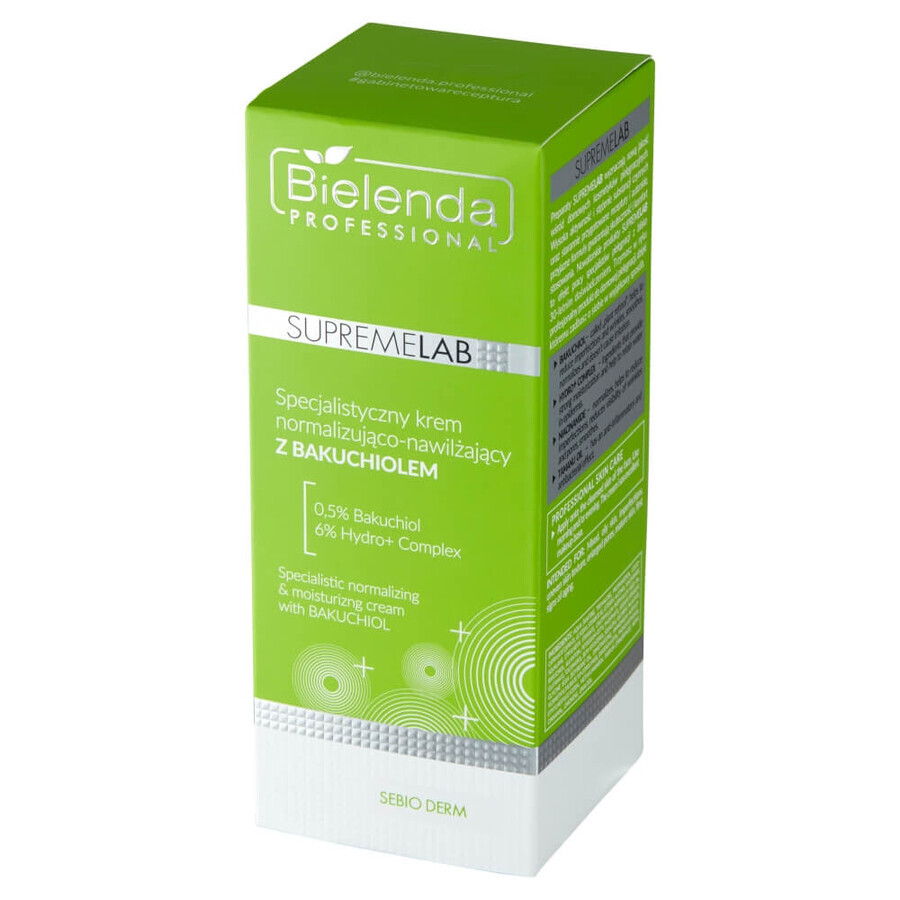 Bielenda Professional SupremeLAB Sebio Derm, crema specializzata normalizzante e idratante al bacchio, 50 ml