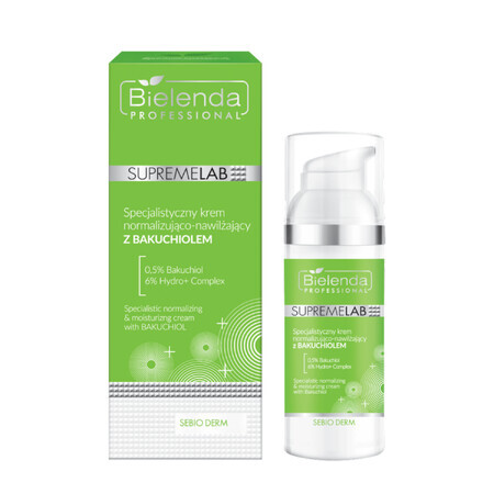 Bielenda Professional SupremeLAB Sebio Derm, crema specializzata normalizzante e idratante al bacchio, 50 ml