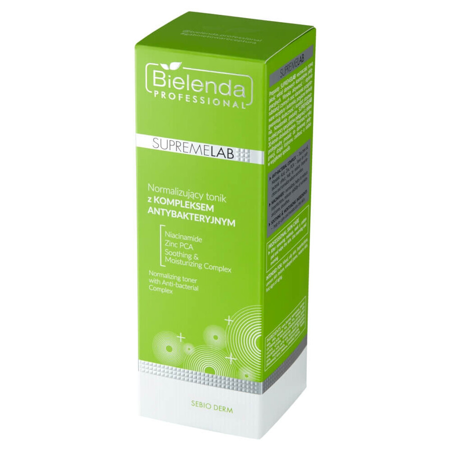 Bielenda Professional SupremeLAB Sebio Derm, tonico normalizzante con complesso antibatterico, 200 ml