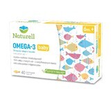 Naturell Omega-3 Baby, para lactantes mayores de 6 meses, 40 cápsulas twist-off