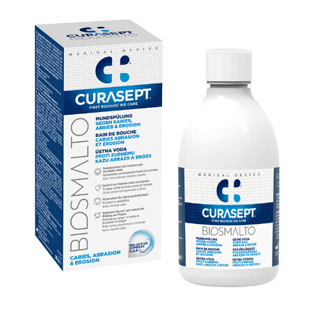 Curasept Biosmalto, alcohol-free mouthwash, caries, abrasion and erosion, 300 ml