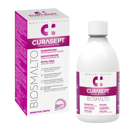 Curasept Biosmalto, mouthwash, alcohol-free, Sensitive, 300 ml