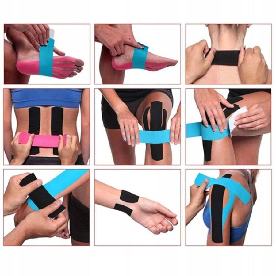 4yourhealth Kinesio Tape, nastro kinesiologico, rosa, 5 cm x 5 m