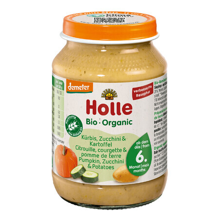 Piatto Holle Bio, zucchine, zucca, patate, dopo 6 mesi, 190 g