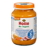 Holle Bio plato, ternera, zanahoria, patata, después de 5 meses 190 g