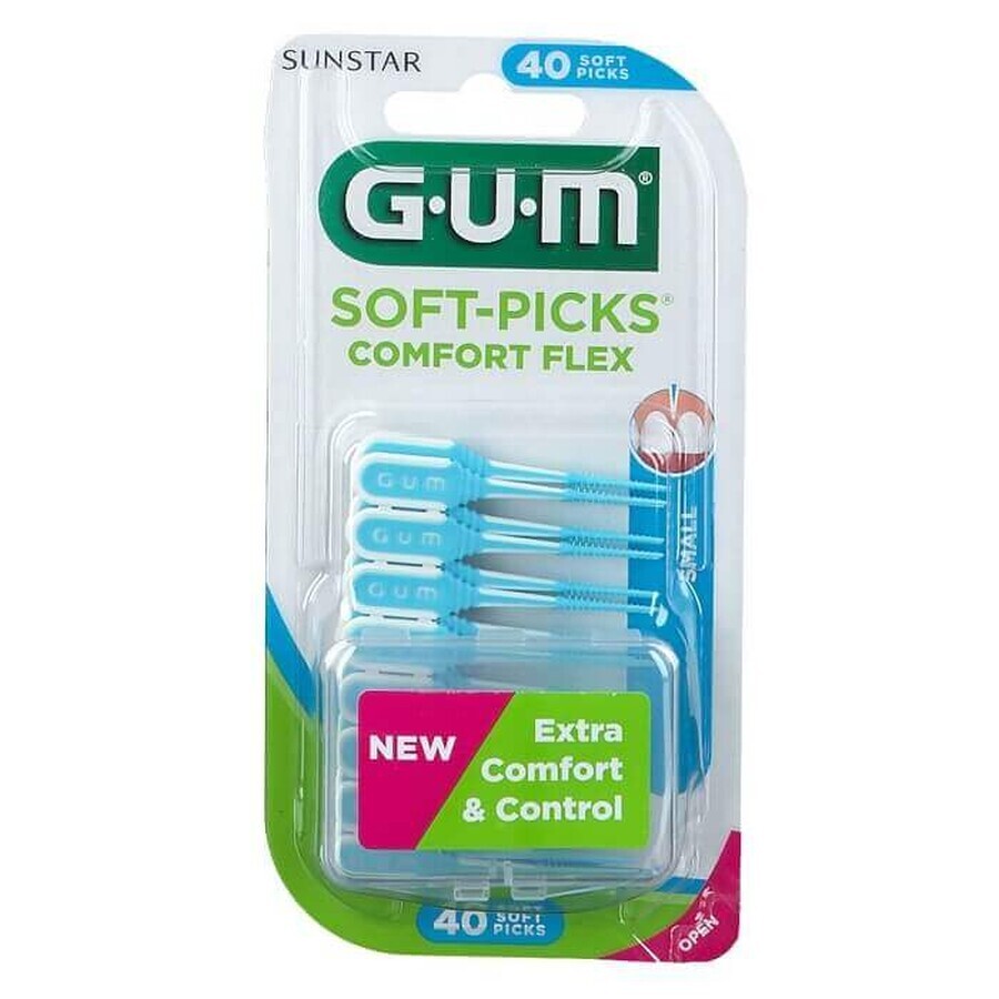 GUM Scovolino Soft-Picks Comfort Flex Punta Fine, 40 pezzi