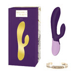 Rianne S Essentials Xena Rabbit Vibrator Deep Purple, coniglietto massaggiatore vibrante riscaldato, viola, 1 pezzo