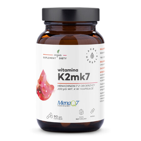 Aura Herbals Vitamine K2MK7 MenaQ7 200 μg, 90 capsules