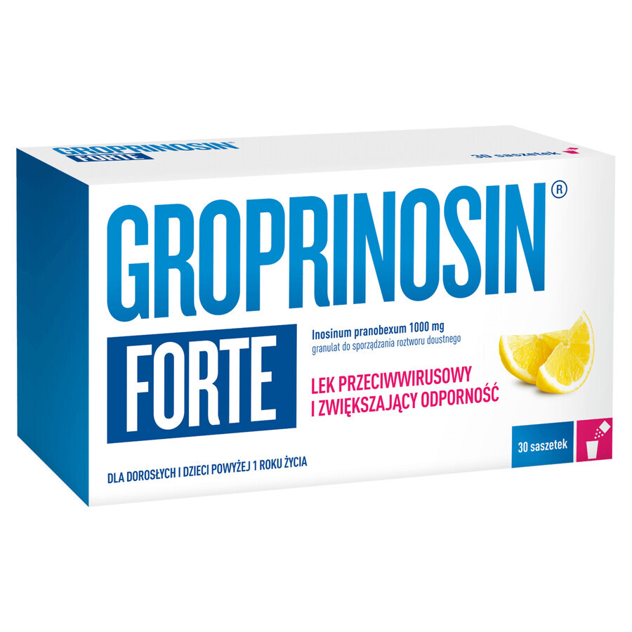 Groprinosin Forte 1000 mg, granule pentru soluție orală, 30 plicuri