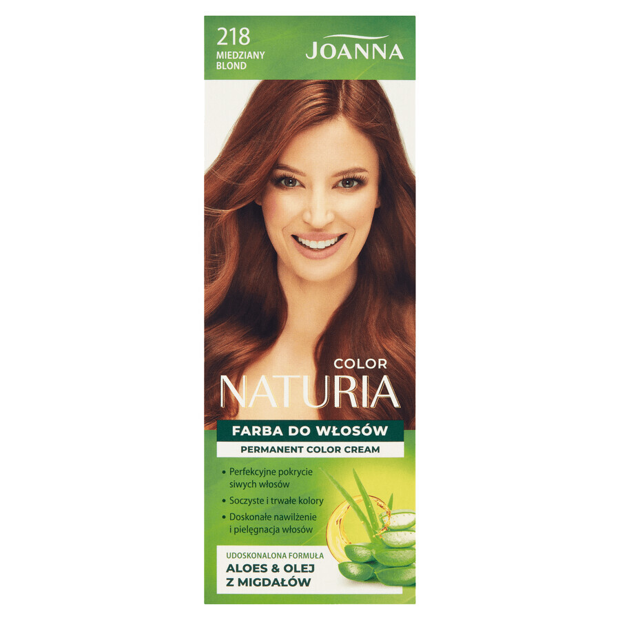 Joanna Naturia Color, tintura per capelli, 218 biondo rame