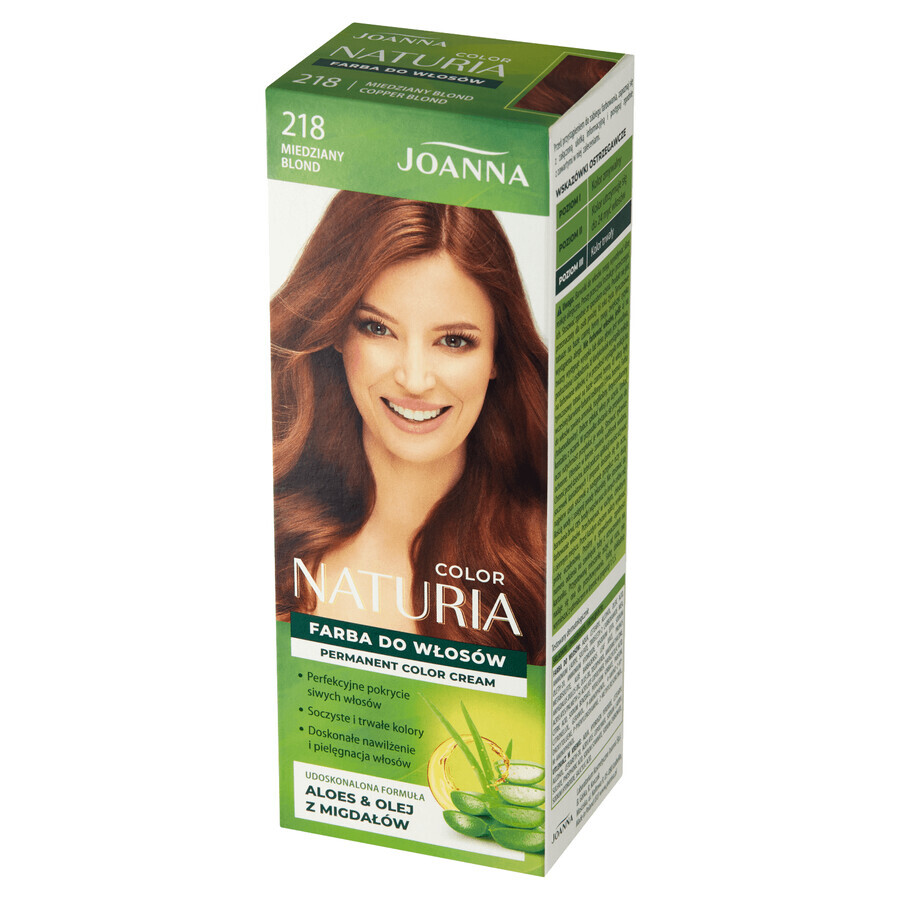 Joanna Naturia Color, tintura per capelli, 218 biondo rame