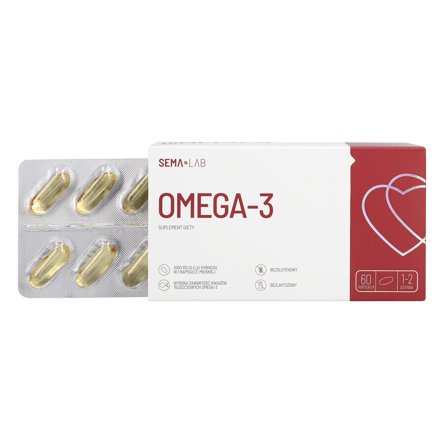 SEMA Lab Omega-3, 60 capsules