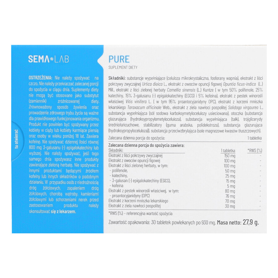 SEMA Lab Pure, 30 compresse