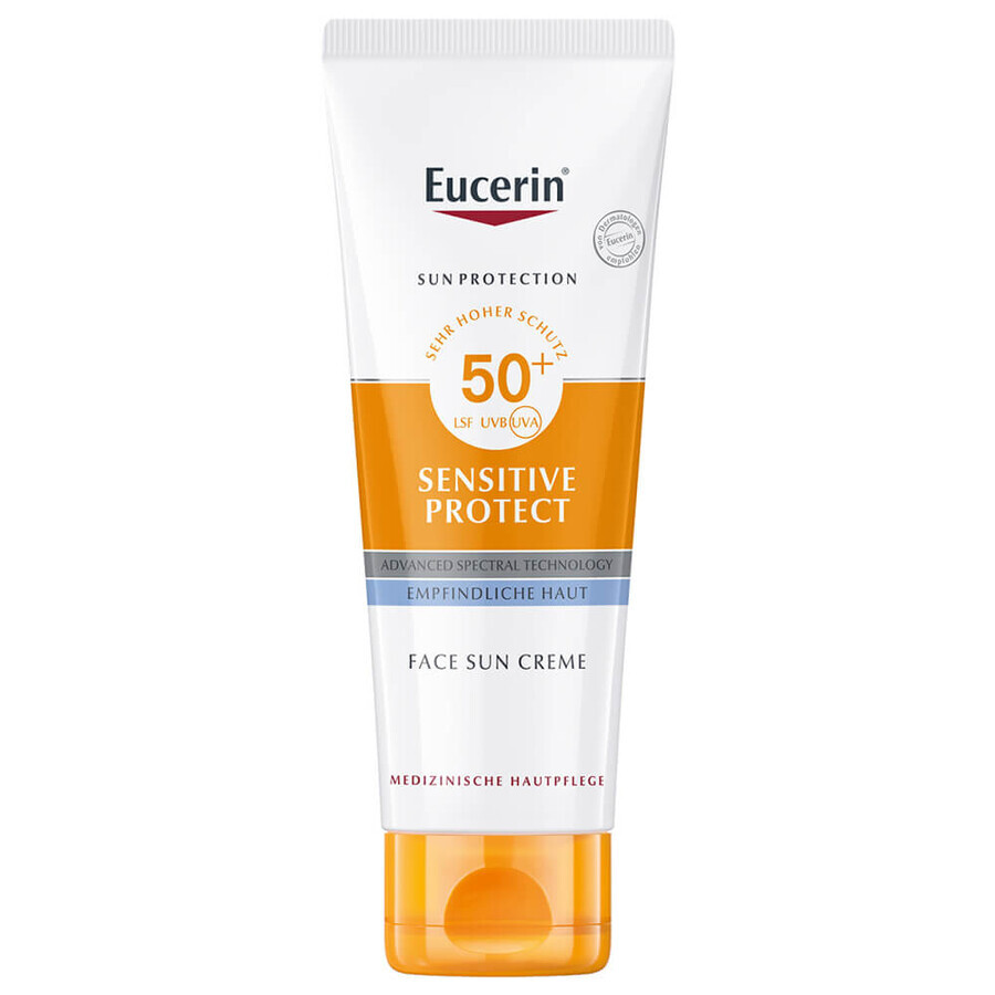 Eucerin Sun Sensitive Protect, crema protettiva per pelli sensibili, SPF 50+, 50 ml