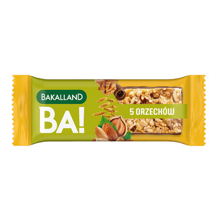 Bakalland BA! Barretta di cereali, 5 noci, 40 g