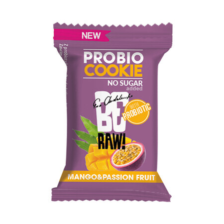 BeRAW! Probio, torta probiotica, mango e frutto della passione, 18 g