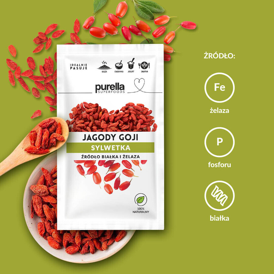 Purella Superfoods Bacche di Goji, frutta secca, 45 g