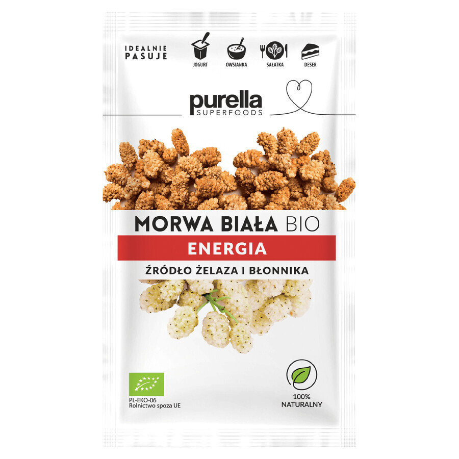 Purella Superfoods Morera blanca Bio, frutos secos, 45 g