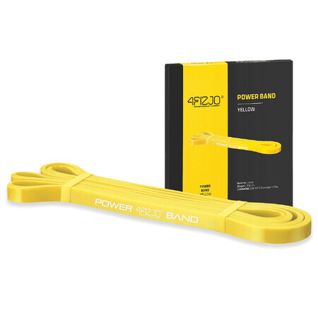 4Fizjo Power Band, banda di resistenza per esercizi, gialla, 1-5 kg