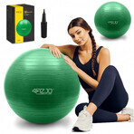 4Fizjo, ballon de gym anti-éclatement, vert, 75 cm