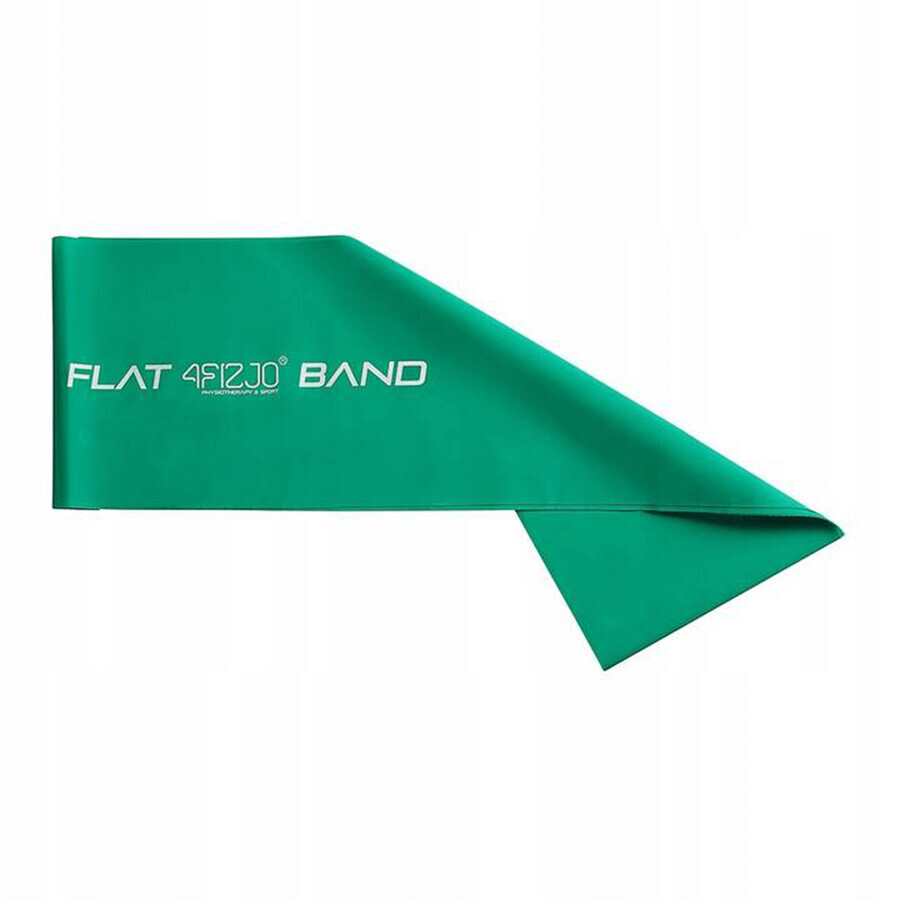 4Fizjo Flat Band, nastro per riabilitazione, verde, resistenza 3/7