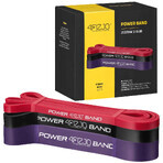 4Fizjo Power Band, set di bande di resistenza per esercizi, 3 pezzi