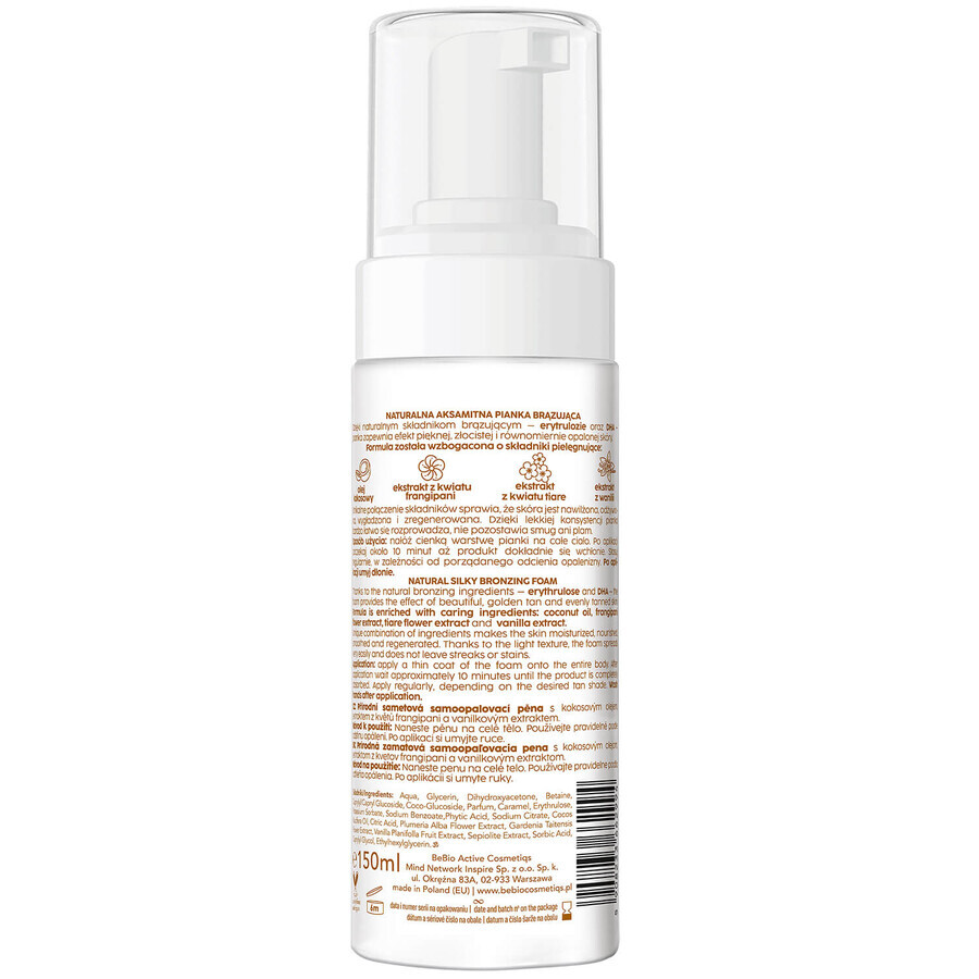 beBIO Ewa Chodakowska, natural tanning foam, 150 ml