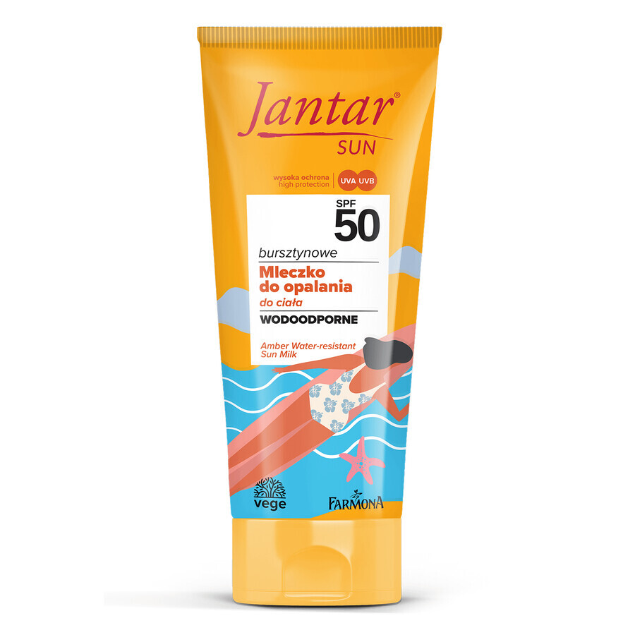 Farmona Jantar Sun, amberkleurige zonnemelk, waterbestendig, SPF 50, 200 ml