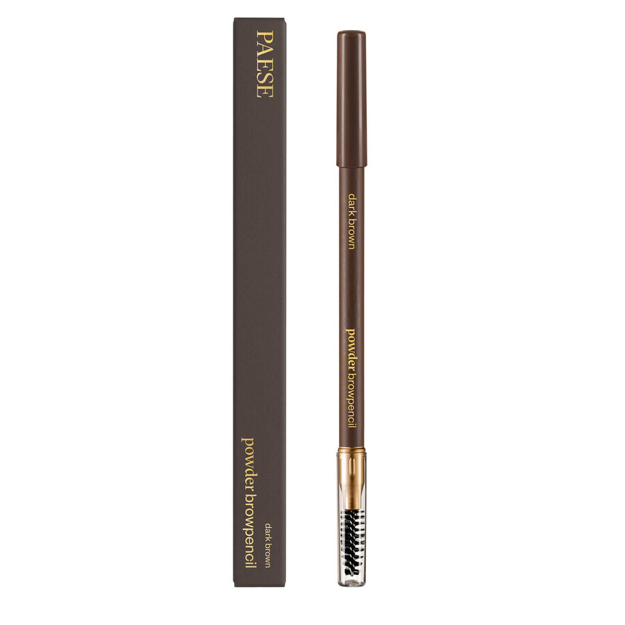 Paese Powder Browpencil, lápiz de cejas en polvo, Marrón oscuro, 1,19 g