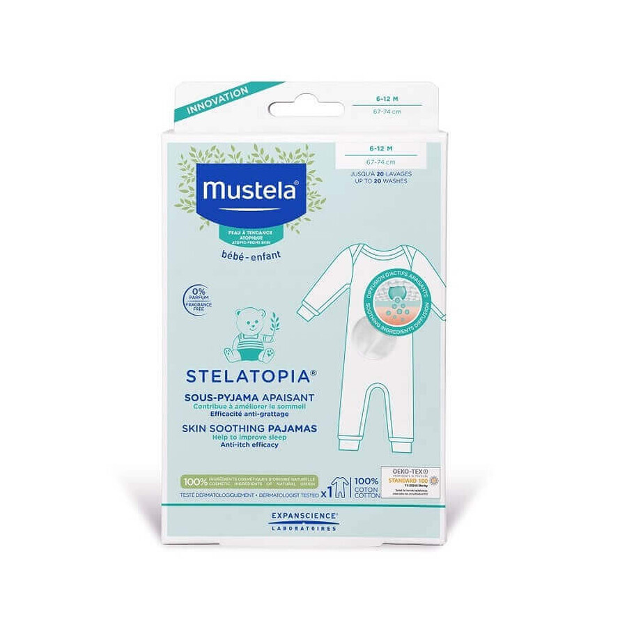 Pigiama con effetto calmante Steleatopia, 6-12 mesi, 67-74 cm, Mustela