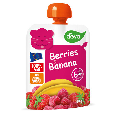 Deva Mousse di frutta, frutti di bosco e banana, dopo 6 mesi, 90 g