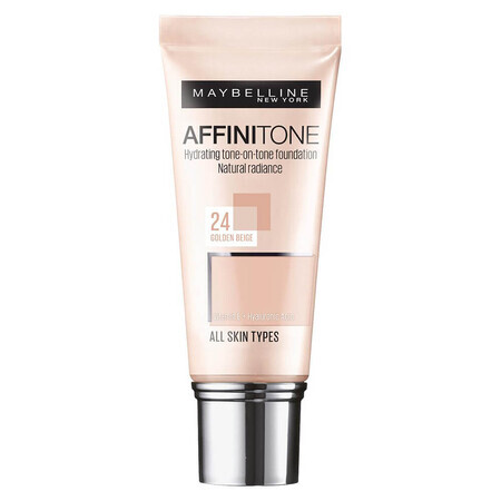 Maybelline Affinitone, foundation, 24 Golden Beige, 30 ml