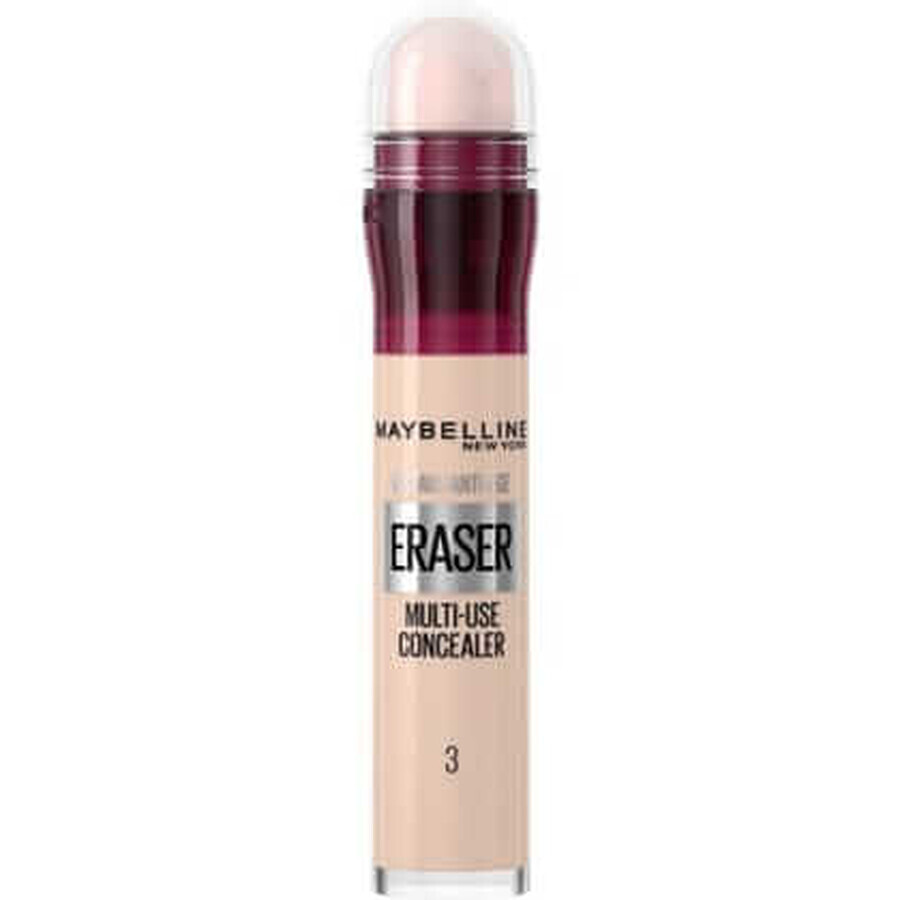 Maybelline Instant Eraser, correttore viso multifunzionale, 03 Fair, 6,8 ml