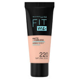 Maybelline Fit Me! Matte and Poreless, fondotinta opacizzante, n. 220, Beige Naturale, 30 ml