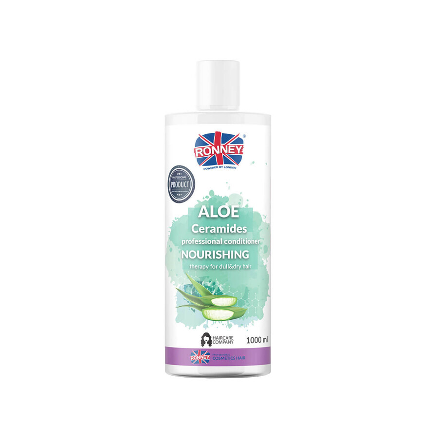 Ronney Aloe Ceramides, balsamo idratante per capelli secchi e opachi, 1000 ml