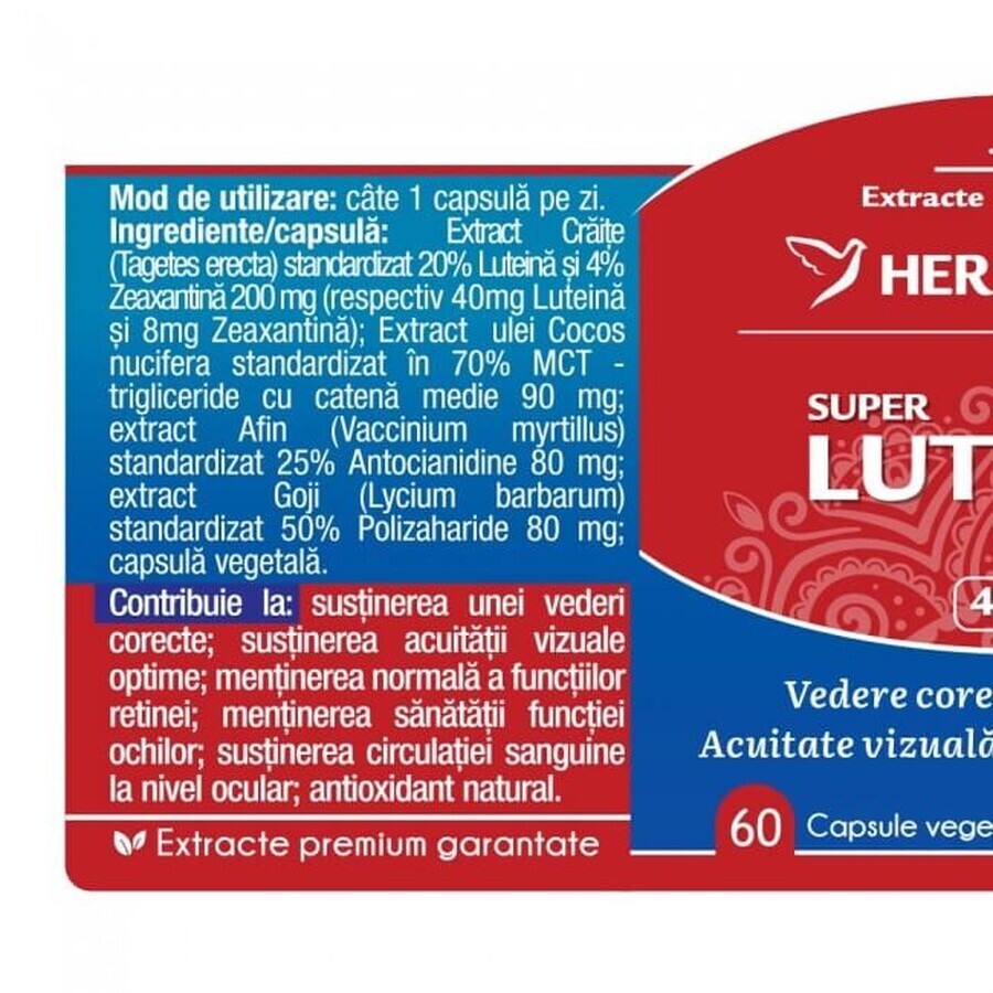 Herbagetica Super Luteina Zeaxantina x 60 cps
