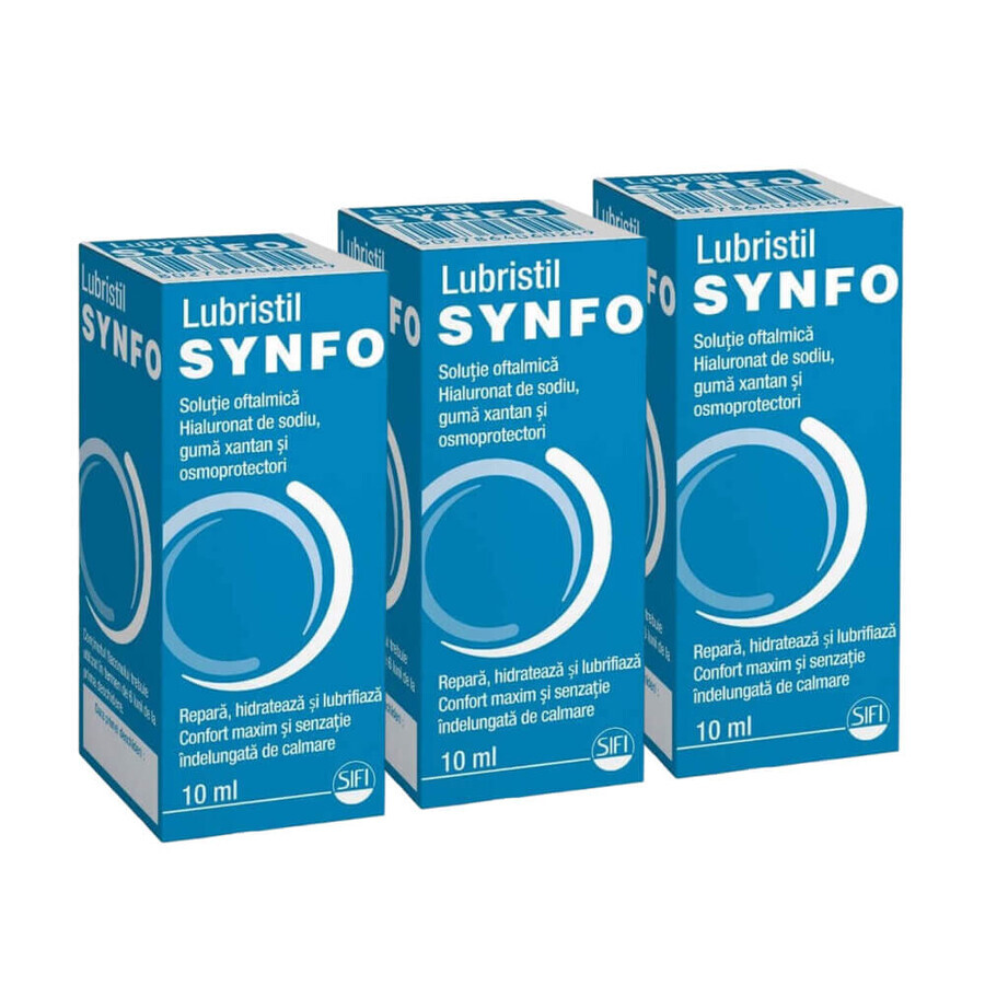 Lubristil Synfo soluzione oftalmica, 3x10 ml, Sifi