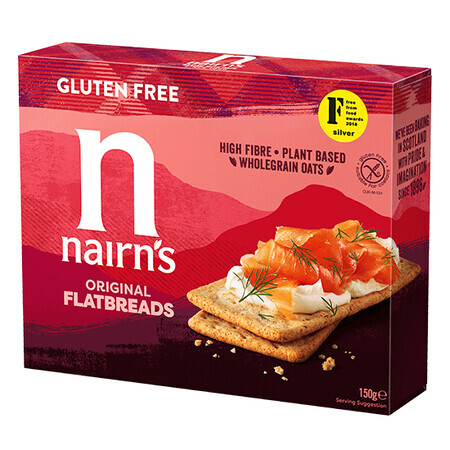 Crispy gluten-free whole oat bread slices, 150 g, Nairns