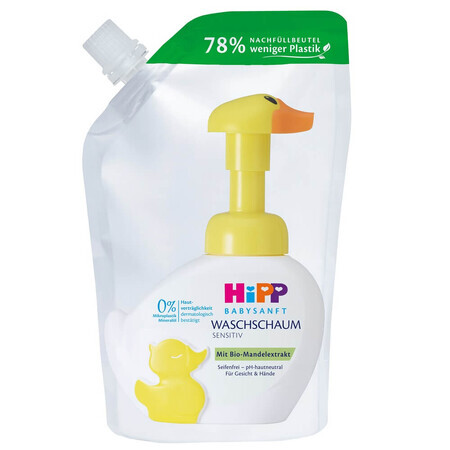 BabySanft Detergente schiumoso di ricambio, 250 ml, Hipp