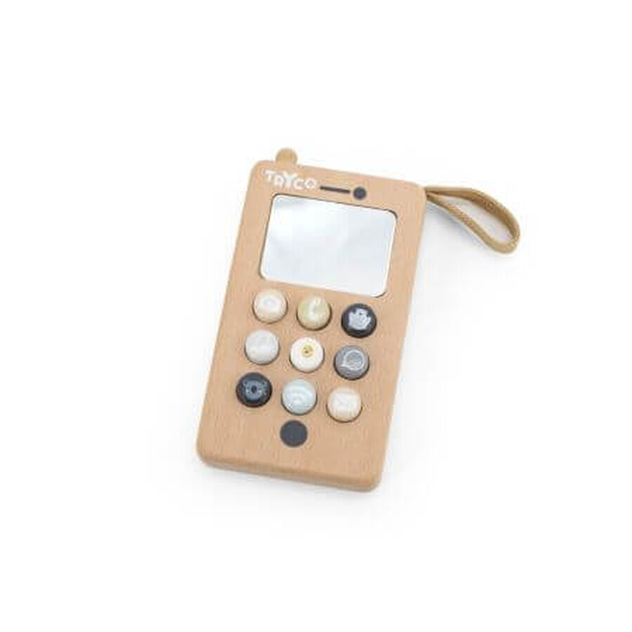 Telefono cellulare giocattolo in legno, +12 mesi, Tryco