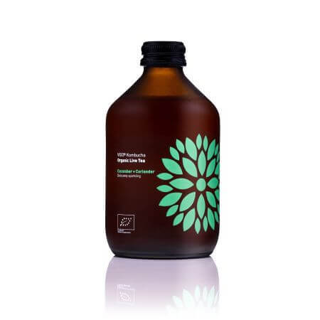 Bevanda Kombucha biologica al cetriolo e coriandolo, 330 ml, Vigo