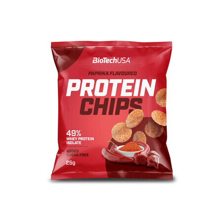 Chips proteici al gusto di paprika, 25 grammi, BioTechUSA
