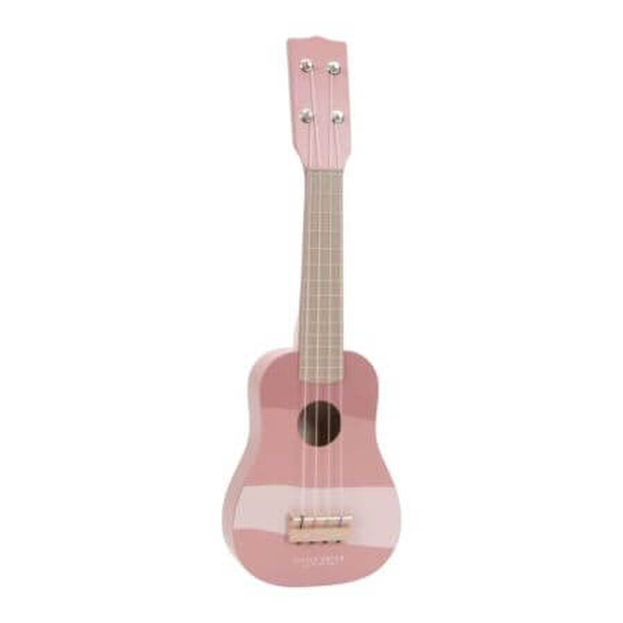 Strumento musicale chitarra di legno, rosa, + 3 anni, Little Dutch