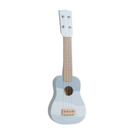 Strumento musicale chitarra in legno, Blu, + 3 anni, Piccolo olandese