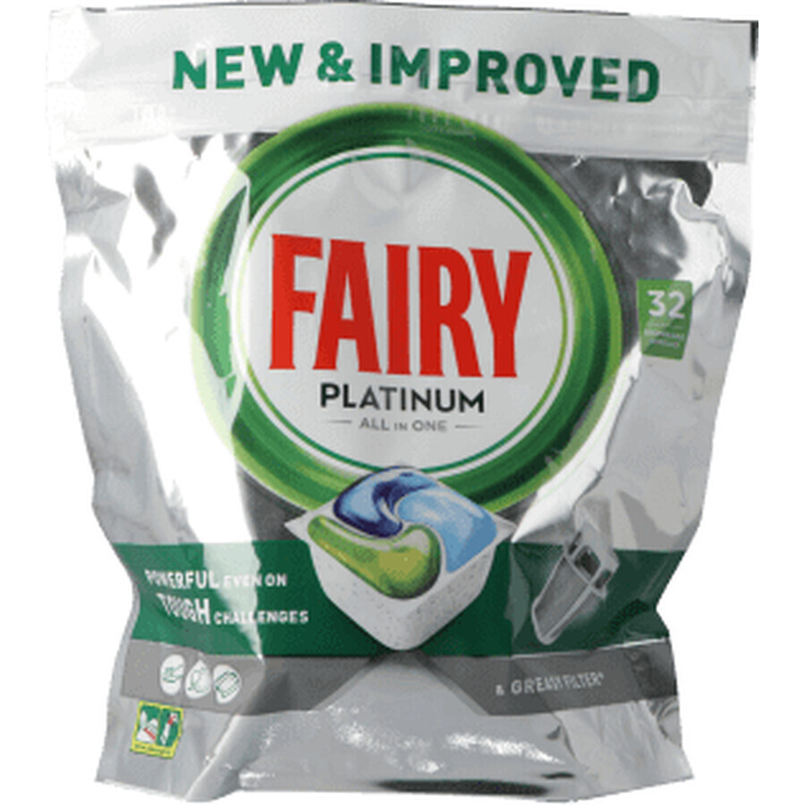 Detergente per lavastoviglie FAIRY Platinum, 32 pz.