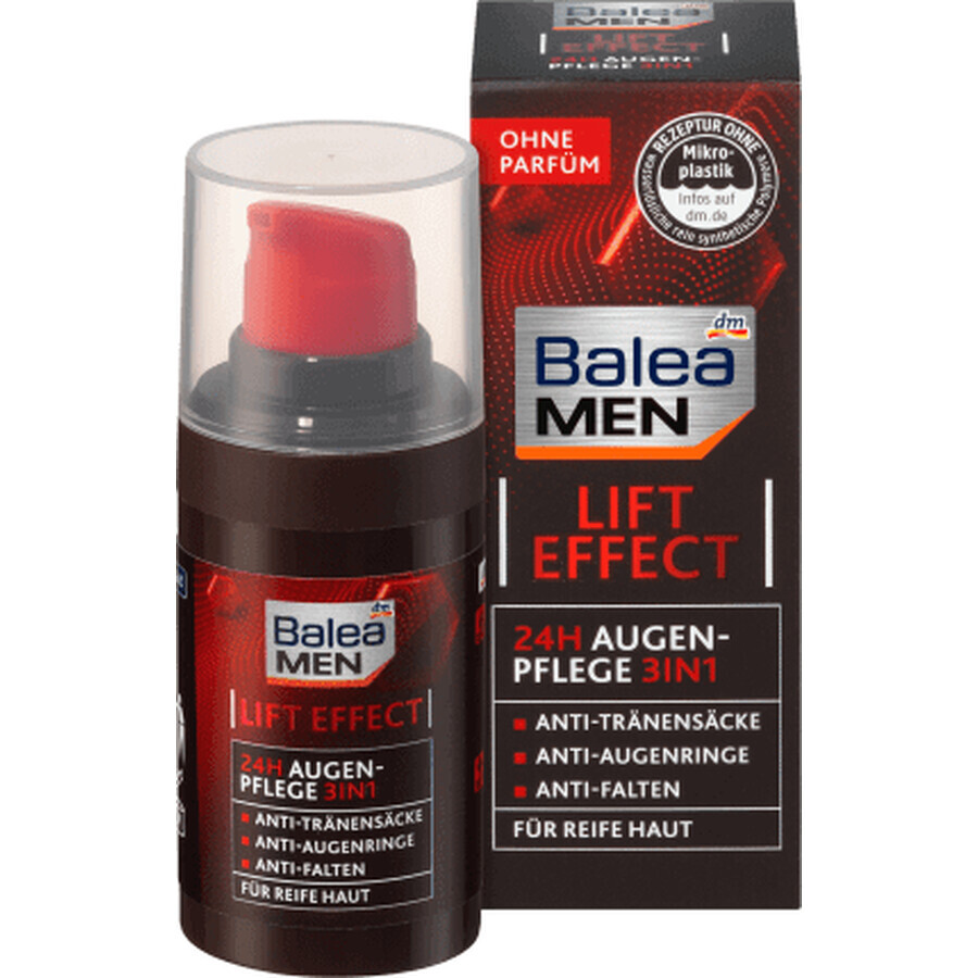 Balea MEN Lift Effect Eye Cream 24h 3in1, 15 ml