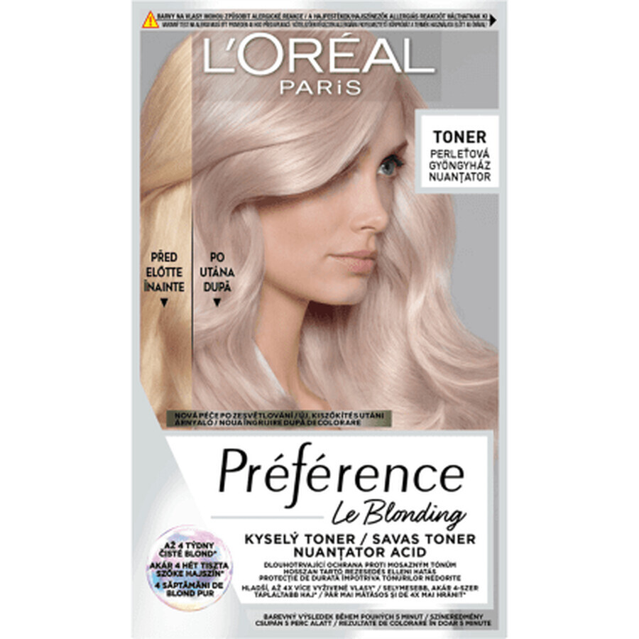 Loreal Paris PRÉFÉRENCE Colore semipermanente acido per capelli Pearly Boost, 1 pz.