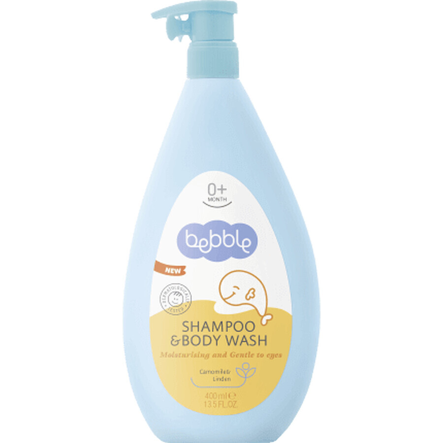 bebble Baby Shampoo e Gel doccia, 400 ml