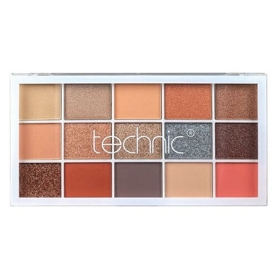 Palette di ombretti, Technic, pigmenti pressati, Y2K, 15 colori